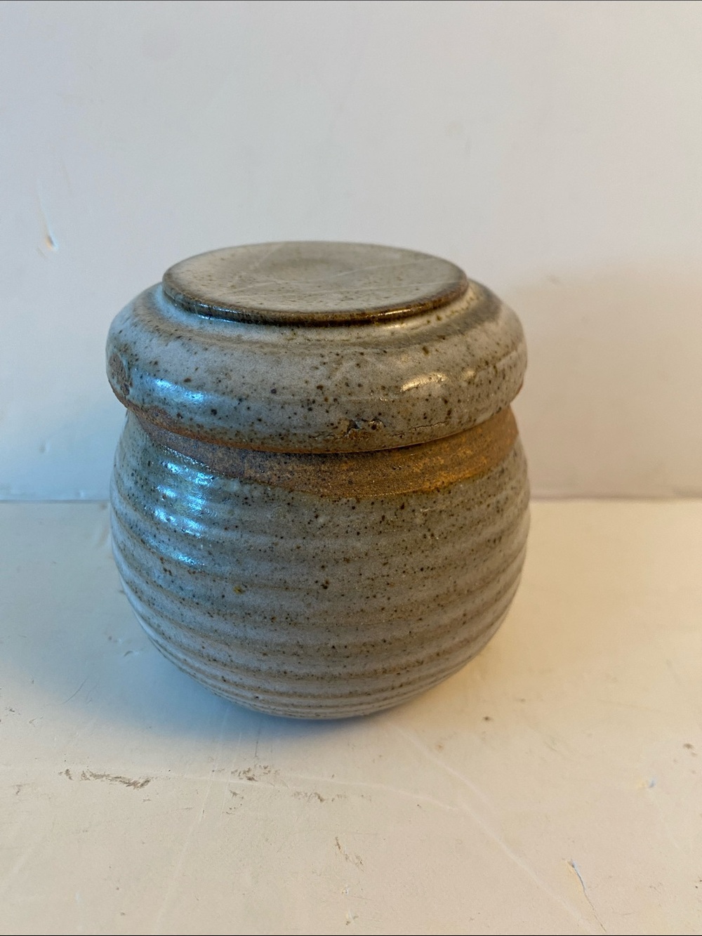 Handcrafted Butter Bell Ceramic Lidded Jar - Neutral Home Accent